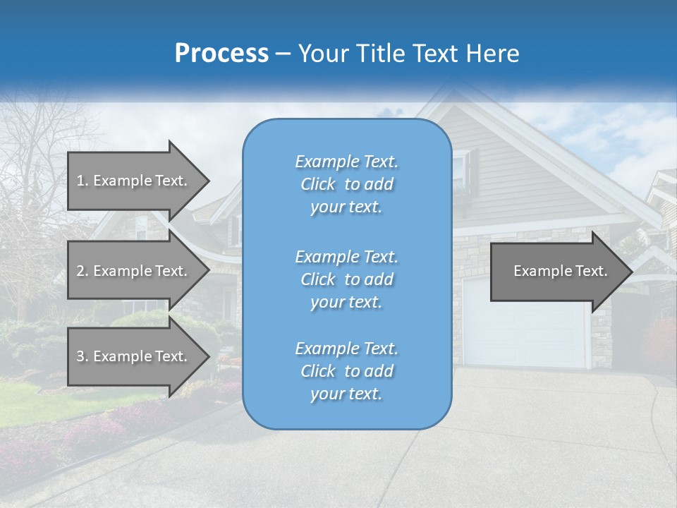 A House With A Blue Sky And Clouds In The Background PowerPoint Template