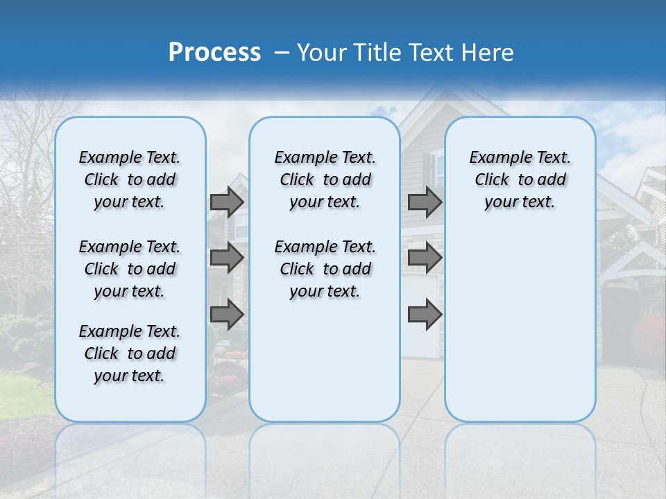A House With A Blue Sky And Clouds In The Background PowerPoint Template