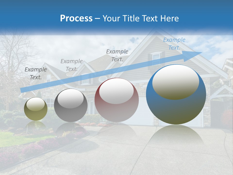 A House With A Blue Sky And Clouds In The Background PowerPoint Template