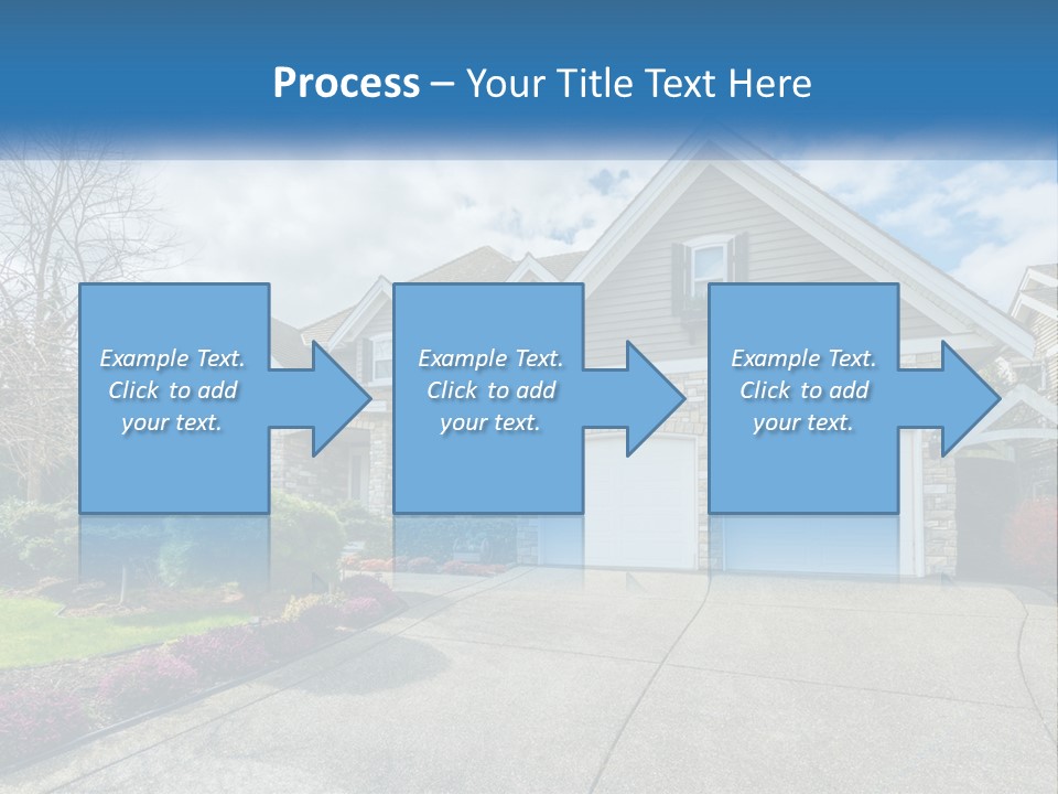 A House With A Blue Sky And Clouds In The Background PowerPoint Template