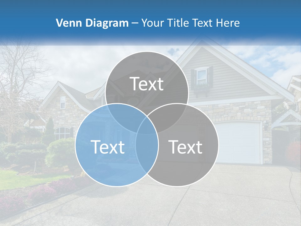 A House With A Blue Sky And Clouds In The Background PowerPoint Template