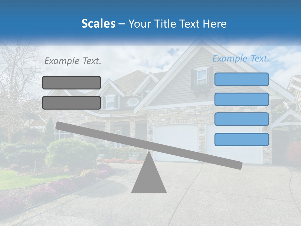 A House With A Blue Sky And Clouds In The Background PowerPoint Template