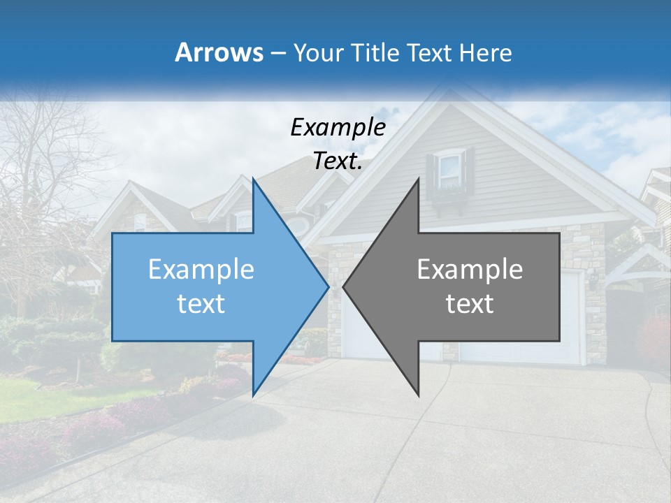 A House With A Blue Sky And Clouds In The Background PowerPoint Template