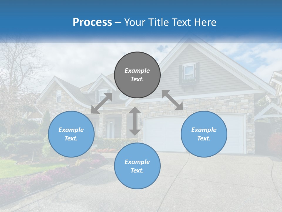 A House With A Blue Sky And Clouds In The Background PowerPoint Template