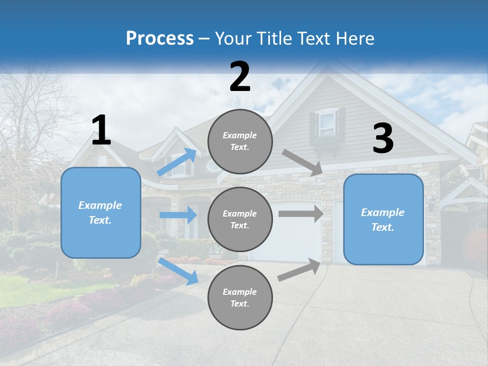 A House With A Blue Sky And Clouds In The Background PowerPoint Template