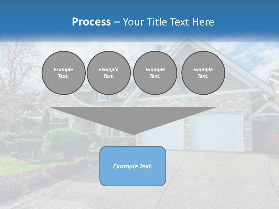 A House With A Blue Sky And Clouds In The Background PowerPoint Template