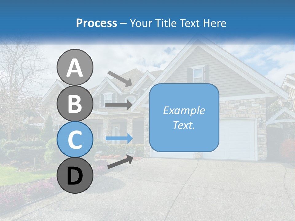 A House With A Blue Sky And Clouds In The Background PowerPoint Template