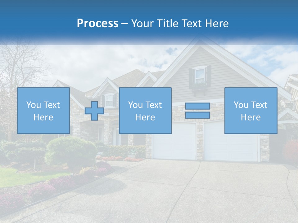 A House With A Blue Sky And Clouds In The Background PowerPoint Template