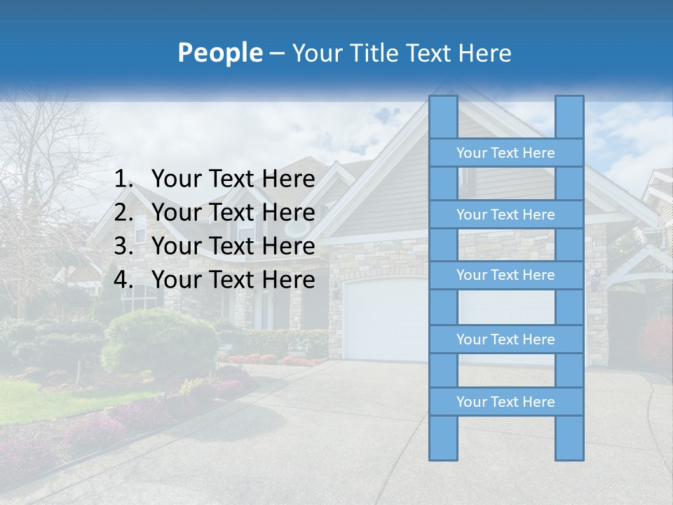 A House With A Blue Sky And Clouds In The Background PowerPoint Template