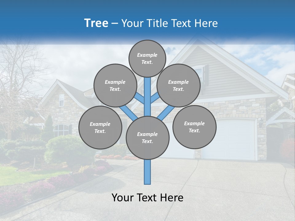 A House With A Blue Sky And Clouds In The Background PowerPoint Template