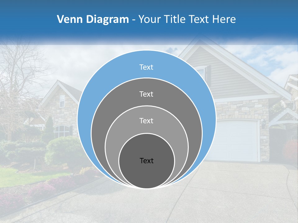 A House With A Blue Sky And Clouds In The Background PowerPoint Template