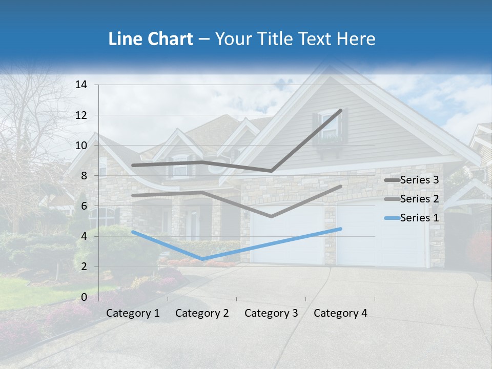 A House With A Blue Sky And Clouds In The Background PowerPoint Template