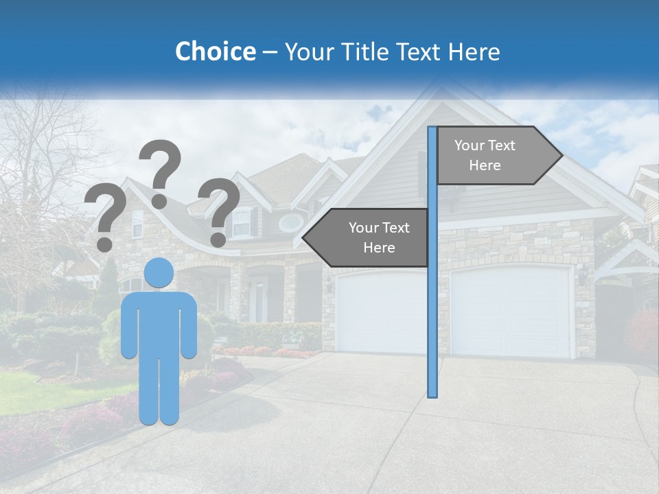 A House With A Blue Sky And Clouds In The Background PowerPoint Template