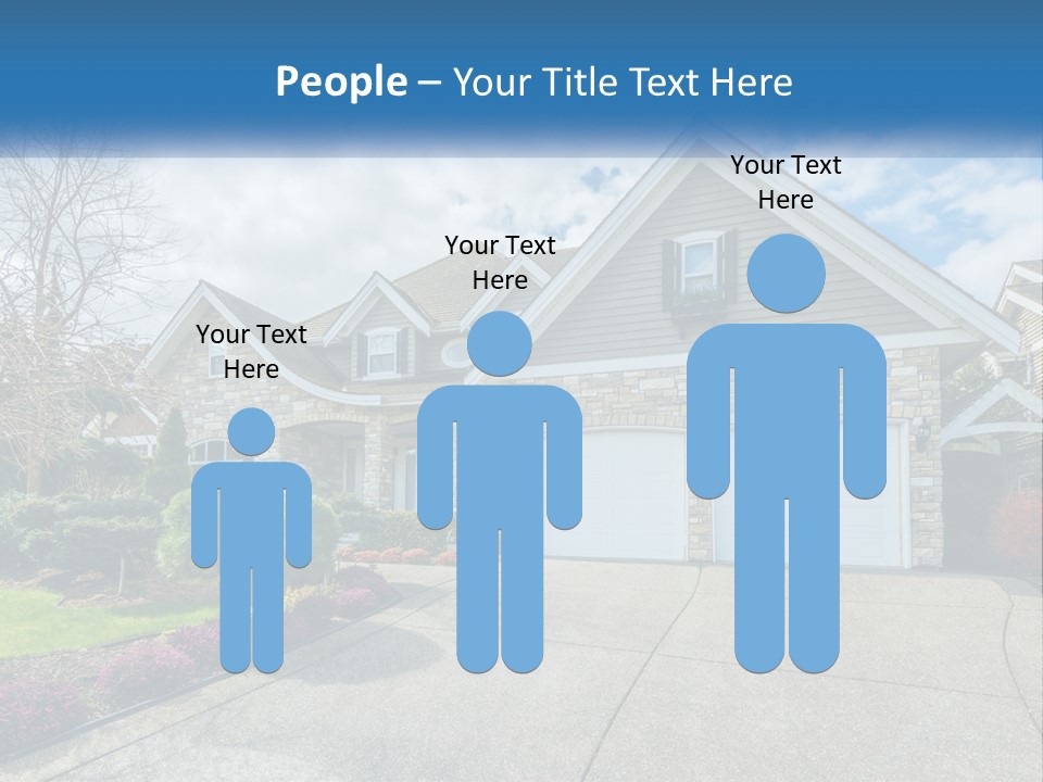 A House With A Blue Sky And Clouds In The Background PowerPoint Template