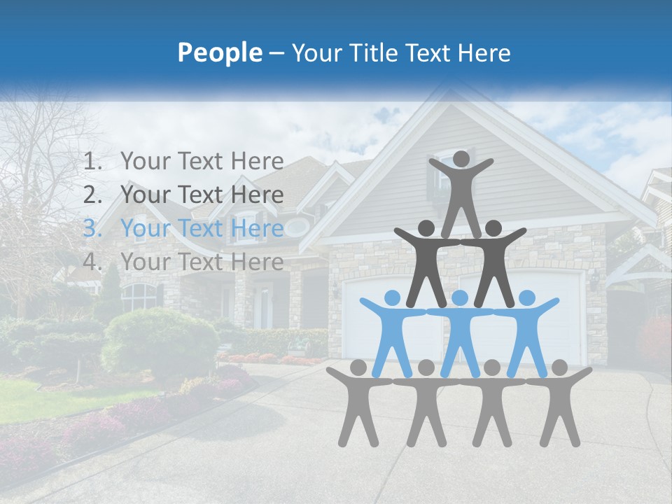 A House With A Blue Sky And Clouds In The Background PowerPoint Template