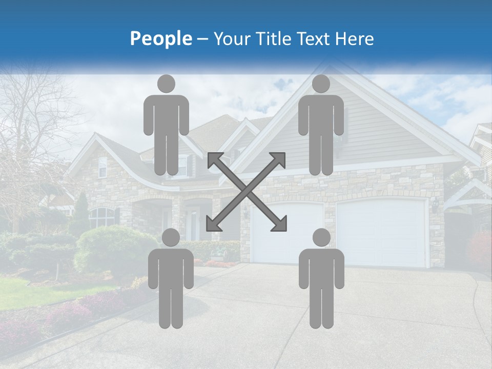 A House With A Blue Sky And Clouds In The Background PowerPoint Template