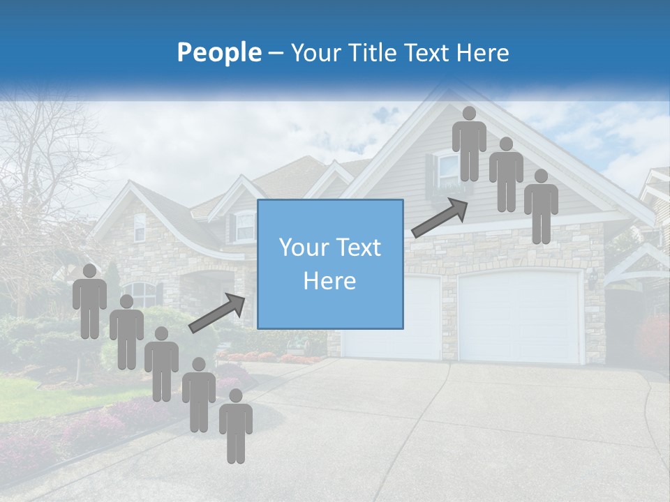 A House With A Blue Sky And Clouds In The Background PowerPoint Template