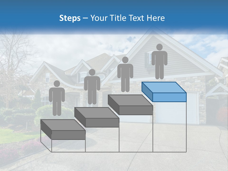 A House With A Blue Sky And Clouds In The Background PowerPoint Template