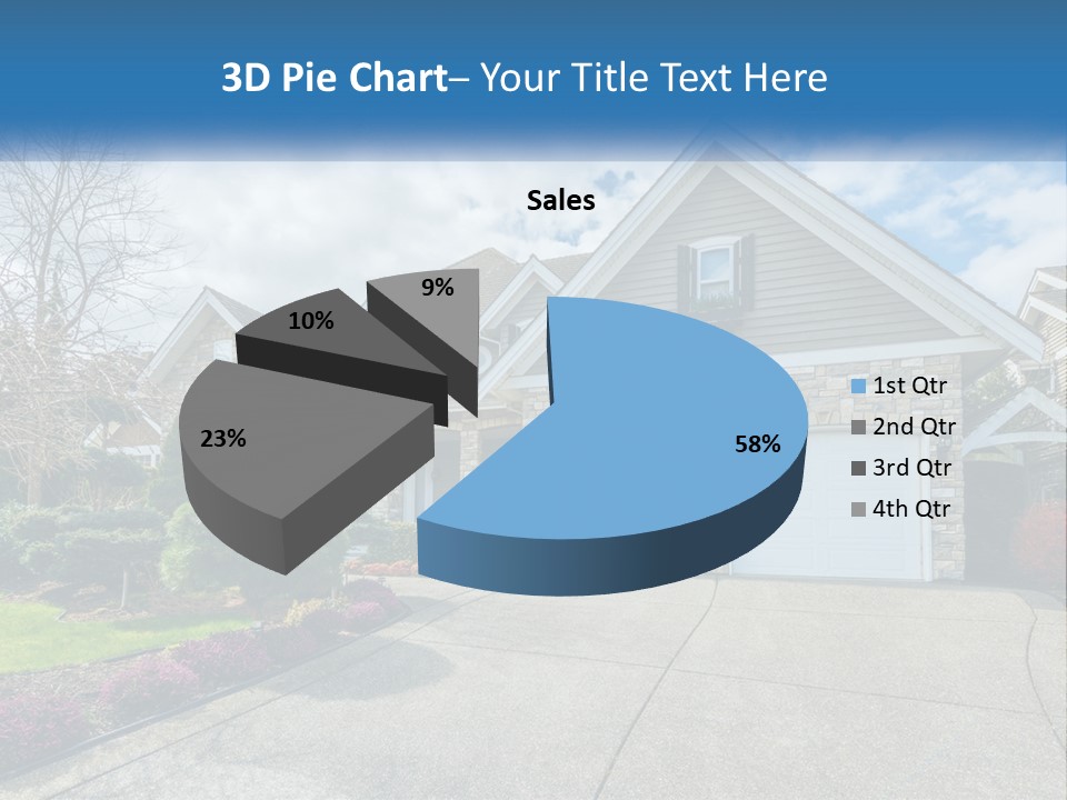 A House With A Blue Sky And Clouds In The Background PowerPoint Template