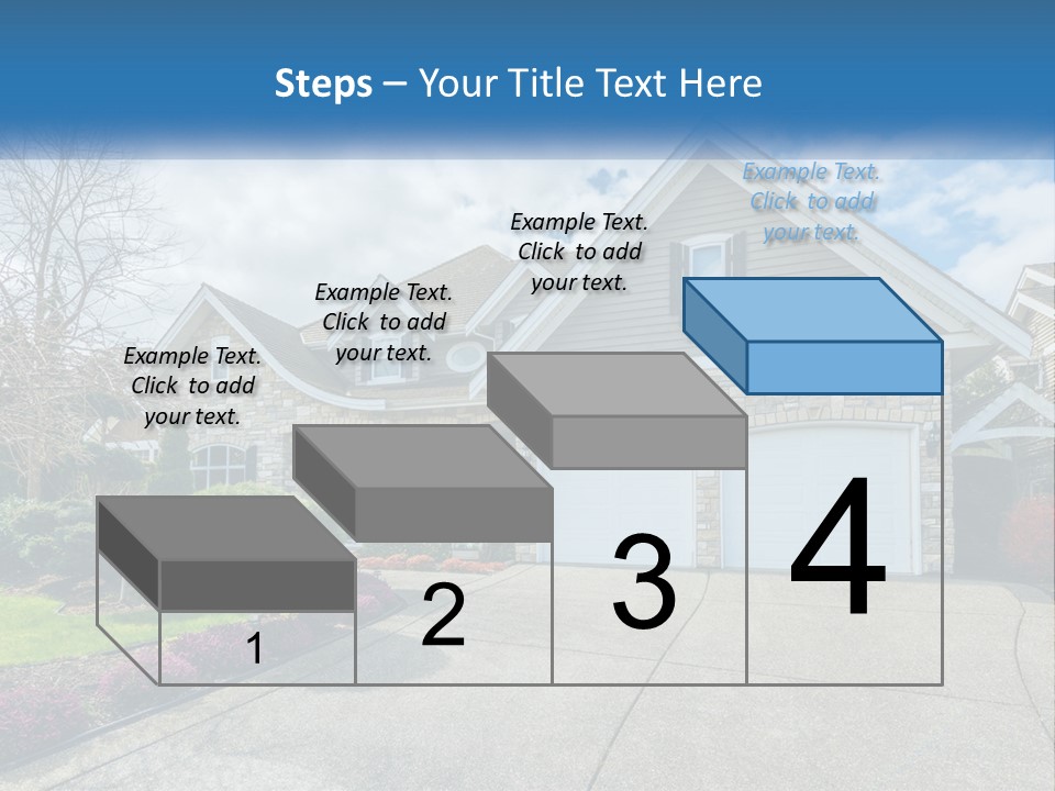 A House With A Blue Sky And Clouds In The Background PowerPoint Template