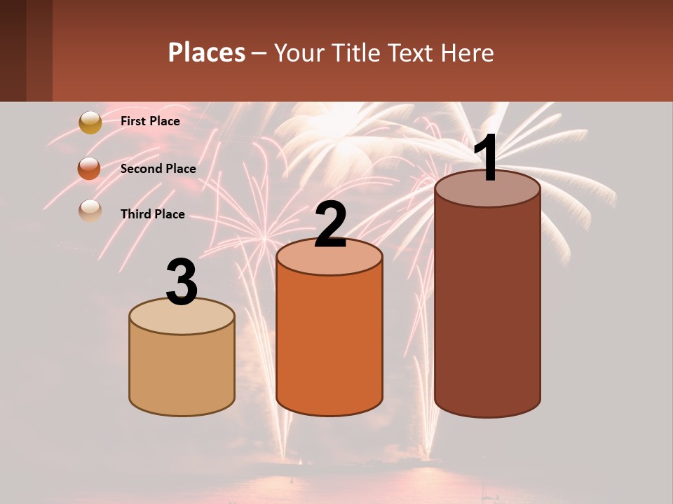 Fireworks Are Lit Up In The Night Sky PowerPoint Template