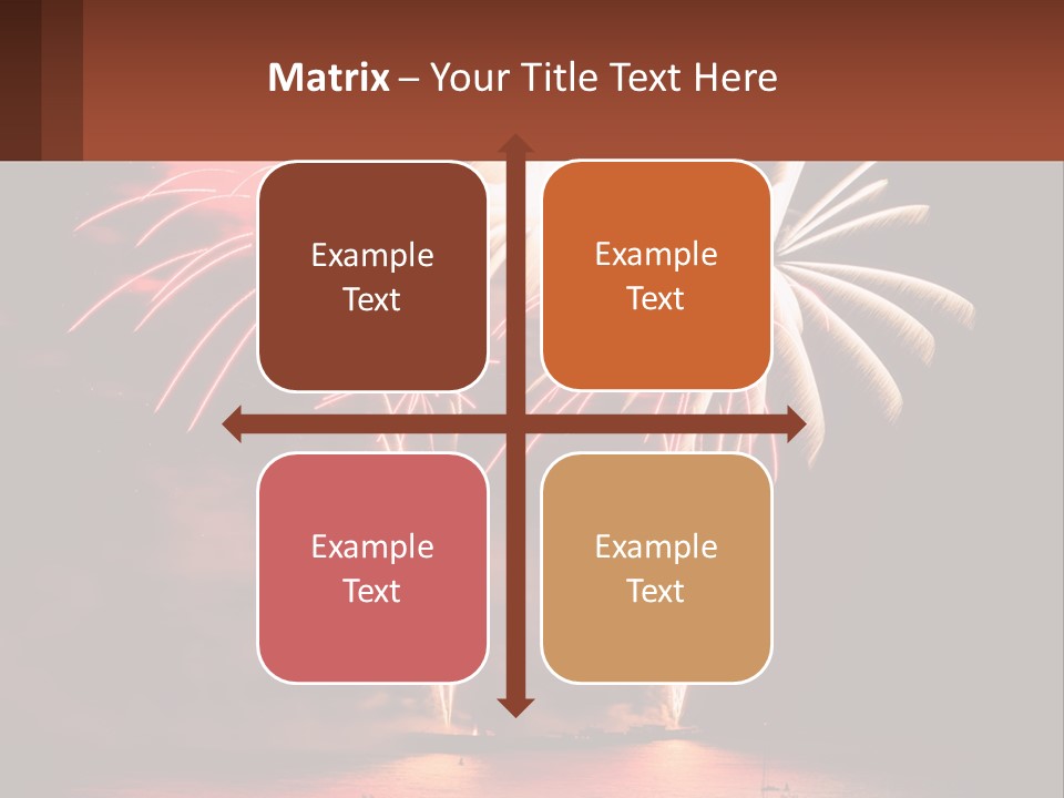 Fireworks Are Lit Up In The Night Sky PowerPoint Template