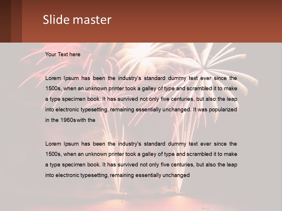 Fireworks Are Lit Up In The Night Sky PowerPoint Template