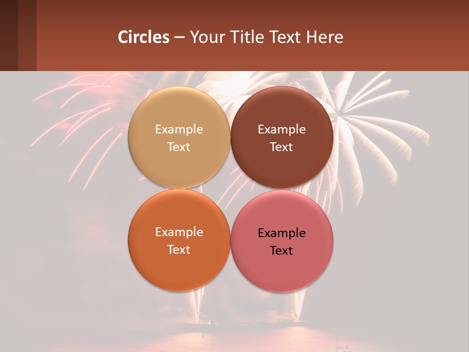 Fireworks Are Lit Up In The Night Sky PowerPoint Template