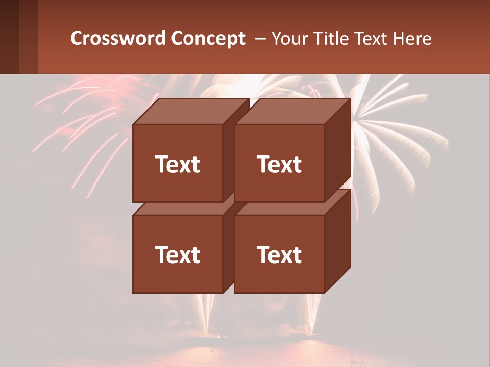 Fireworks Are Lit Up In The Night Sky PowerPoint Template