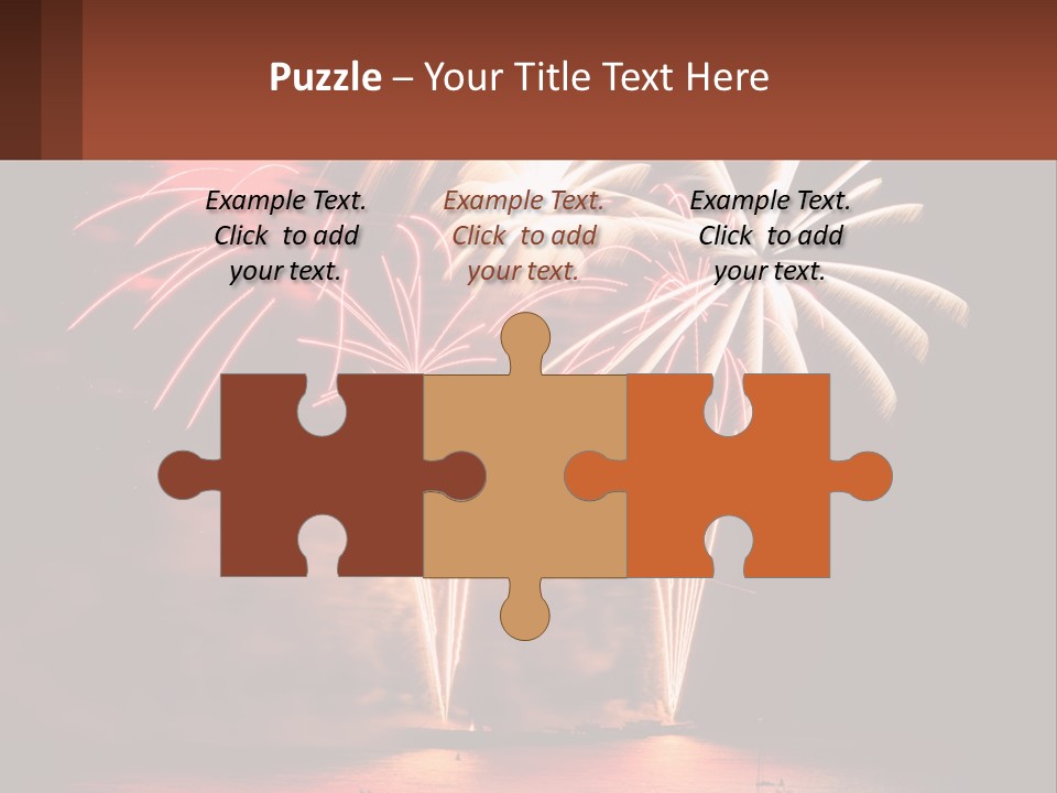 Fireworks Are Lit Up In The Night Sky PowerPoint Template