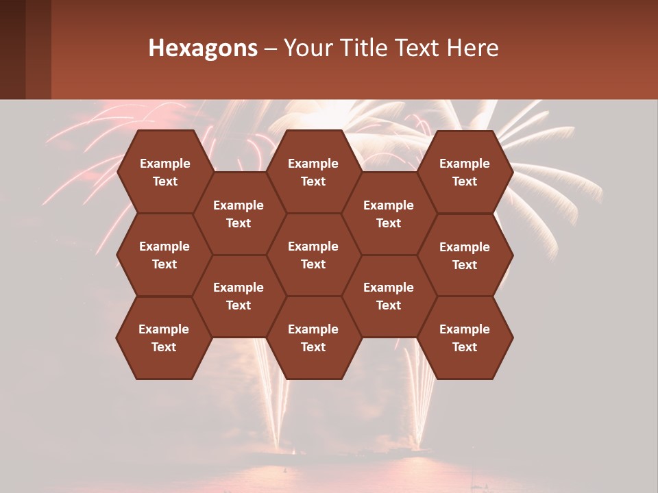 Fireworks Are Lit Up In The Night Sky PowerPoint Template