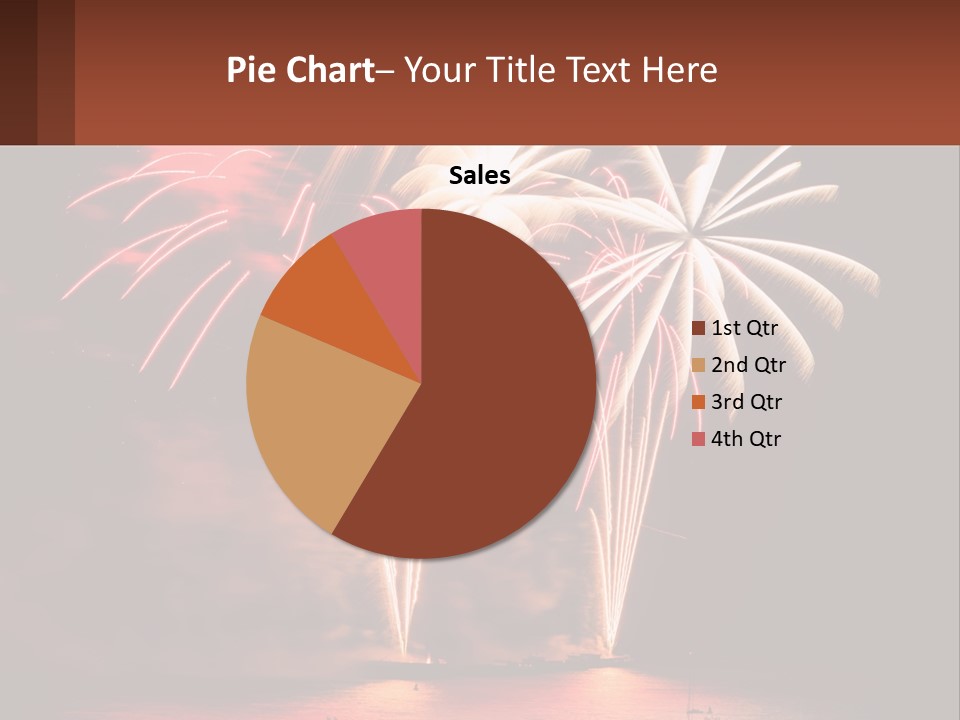 Fireworks Are Lit Up In The Night Sky PowerPoint Template