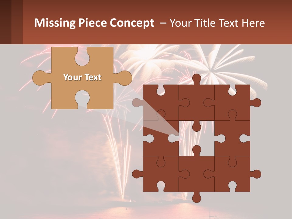 Fireworks Are Lit Up In The Night Sky PowerPoint Template