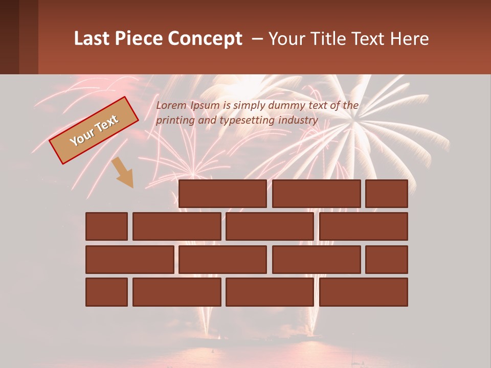 Fireworks Are Lit Up In The Night Sky PowerPoint Template