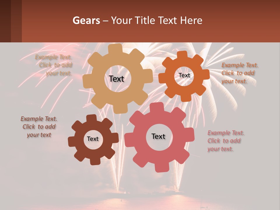 Fireworks Are Lit Up In The Night Sky PowerPoint Template