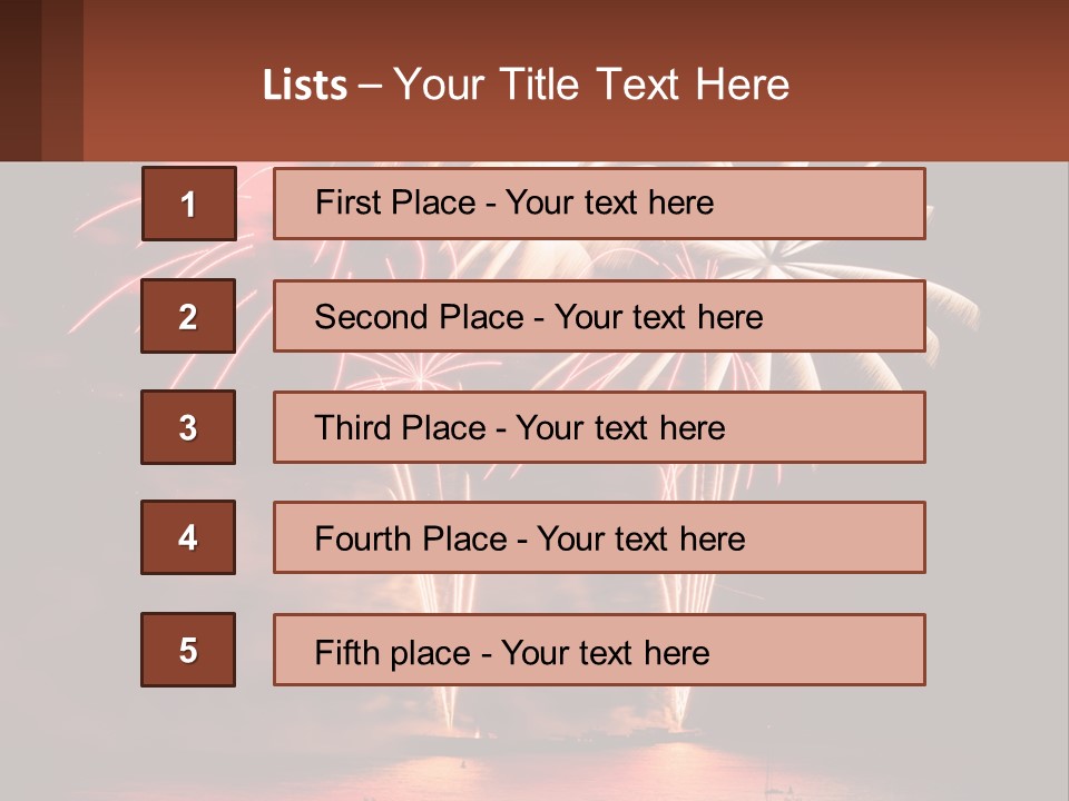 Fireworks Are Lit Up In The Night Sky PowerPoint Template