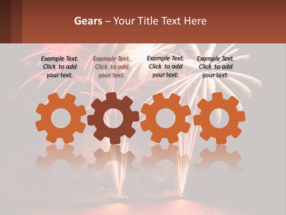 Fireworks Are Lit Up In The Night Sky PowerPoint Template