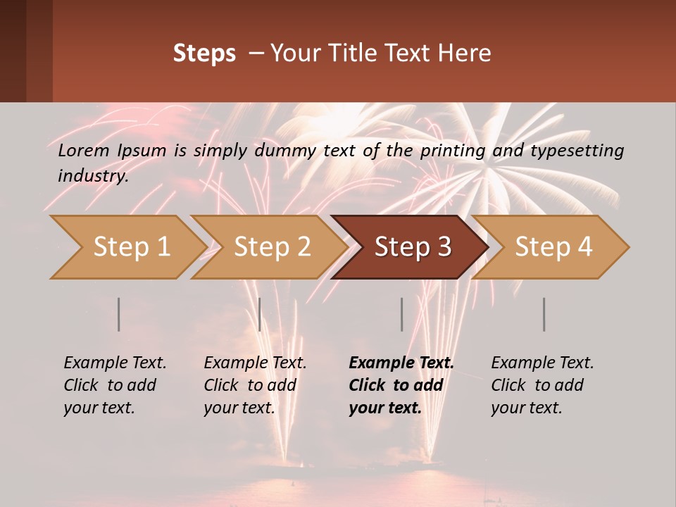 Fireworks Are Lit Up In The Night Sky PowerPoint Template