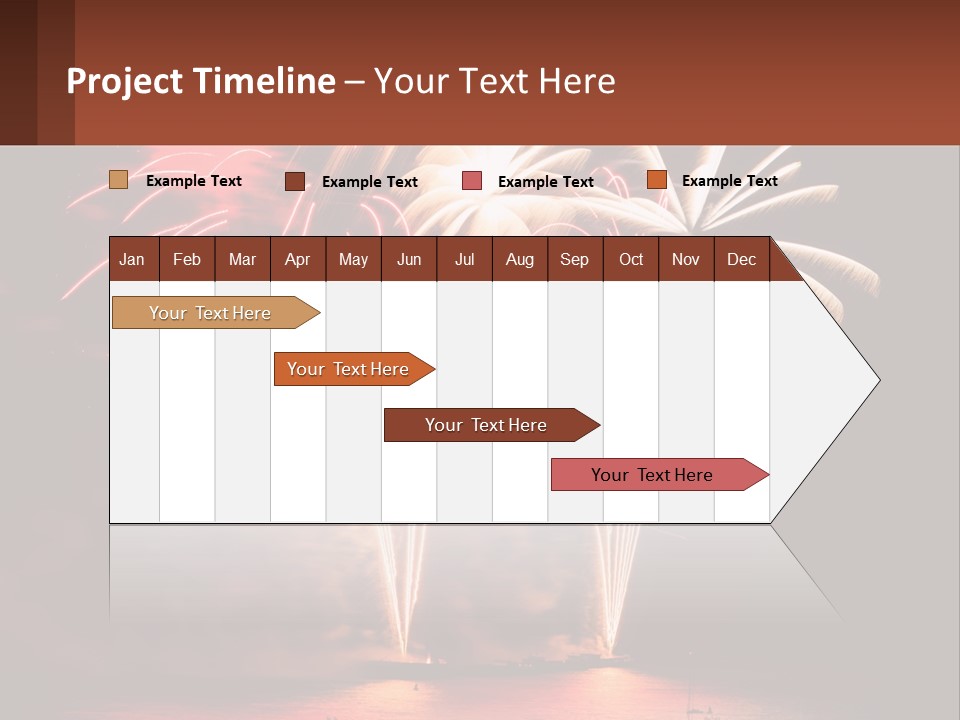 Fireworks Are Lit Up In The Night Sky PowerPoint Template