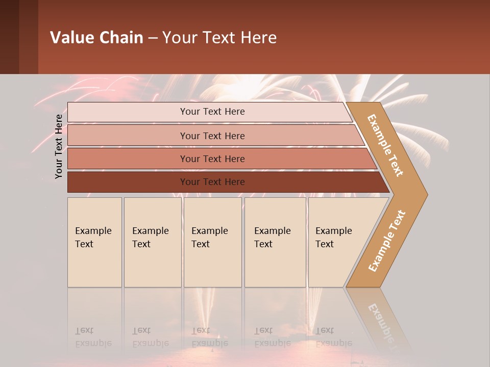 Fireworks Are Lit Up In The Night Sky PowerPoint Template