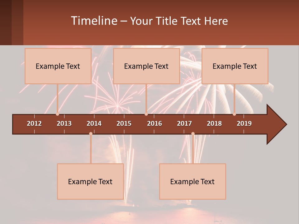 Fireworks Are Lit Up In The Night Sky PowerPoint Template