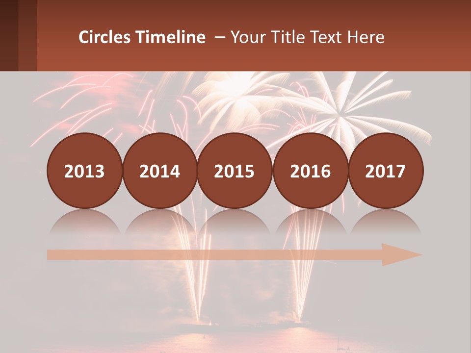 Fireworks Are Lit Up In The Night Sky PowerPoint Template