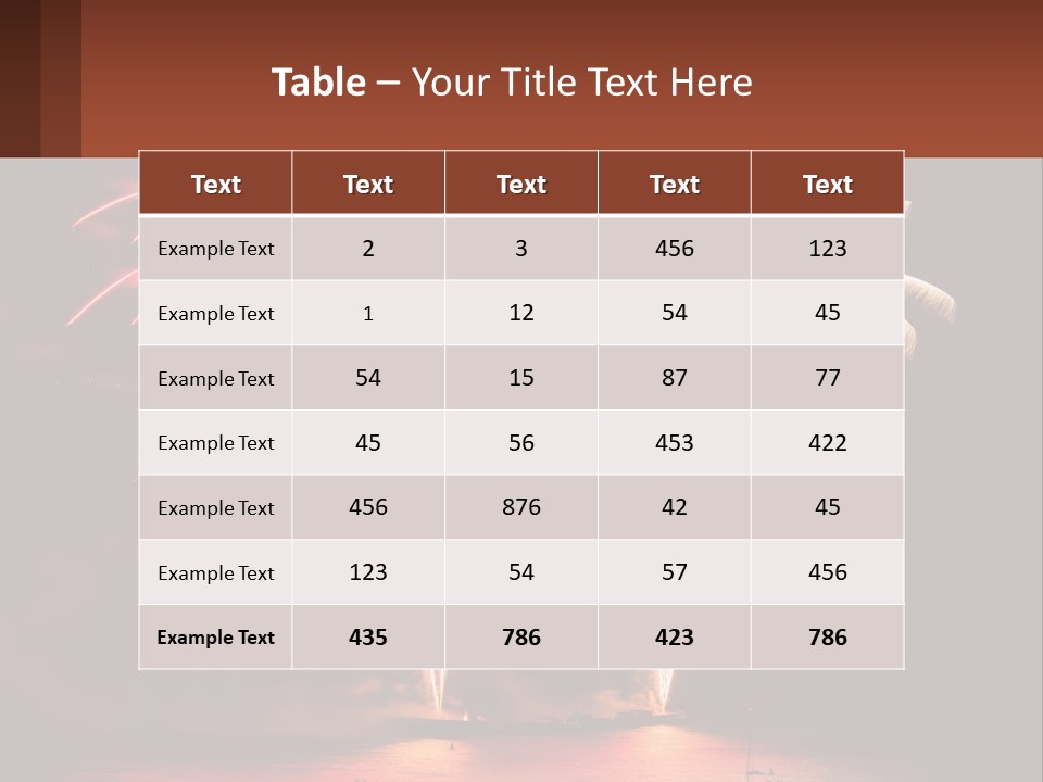 Fireworks Are Lit Up In The Night Sky PowerPoint Template