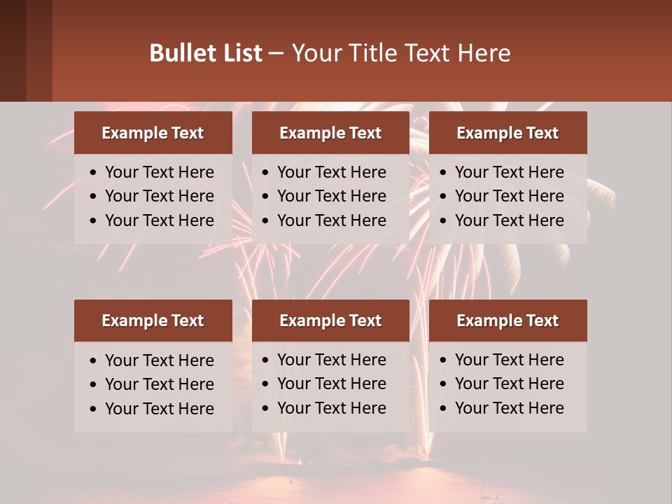 Fireworks Are Lit Up In The Night Sky PowerPoint Template