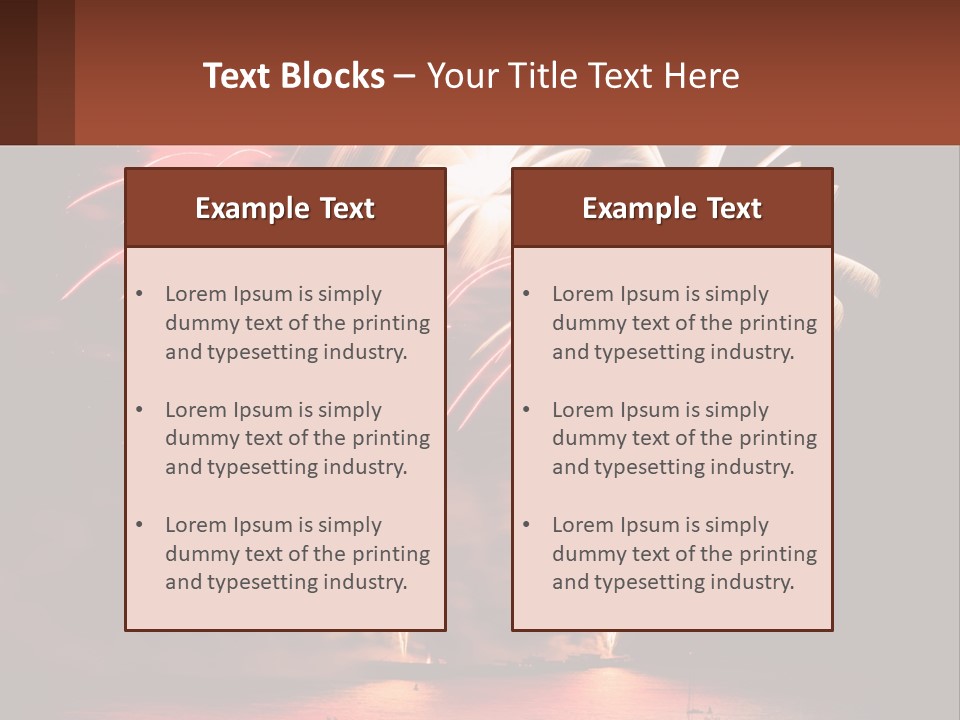 Fireworks Are Lit Up In The Night Sky PowerPoint Template