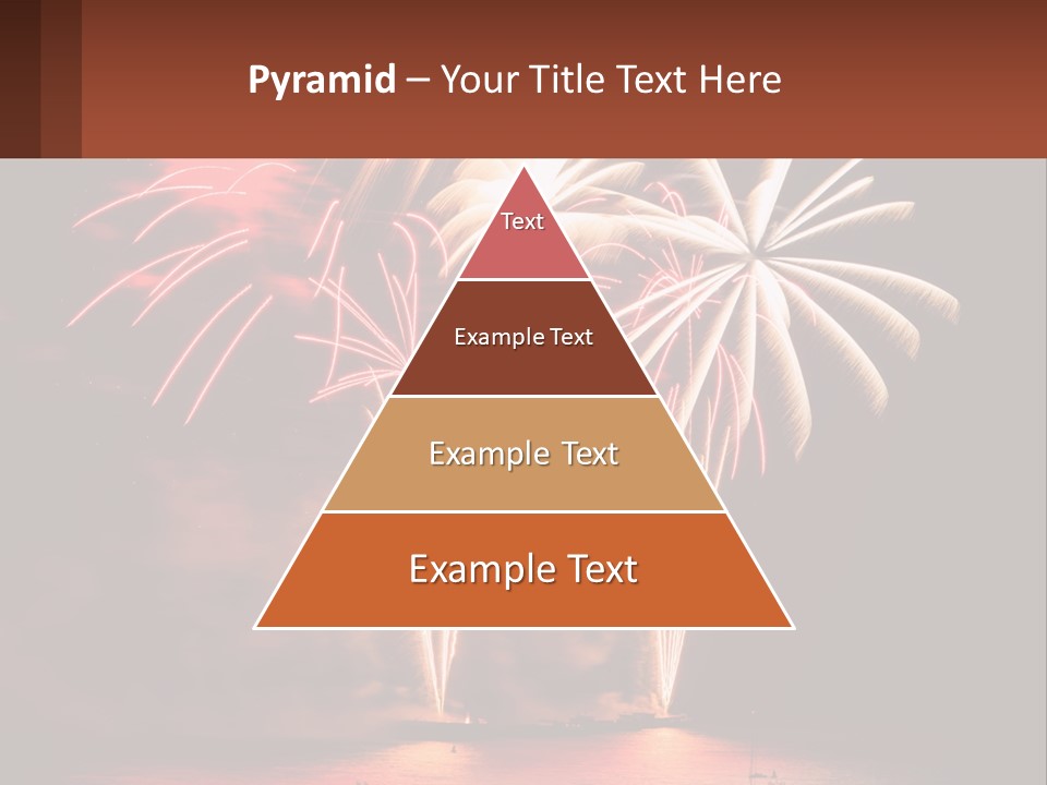 Fireworks Are Lit Up In The Night Sky PowerPoint Template