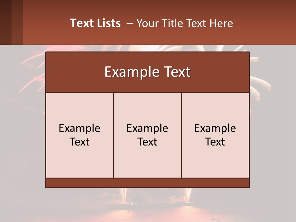 Fireworks Are Lit Up In The Night Sky PowerPoint Template