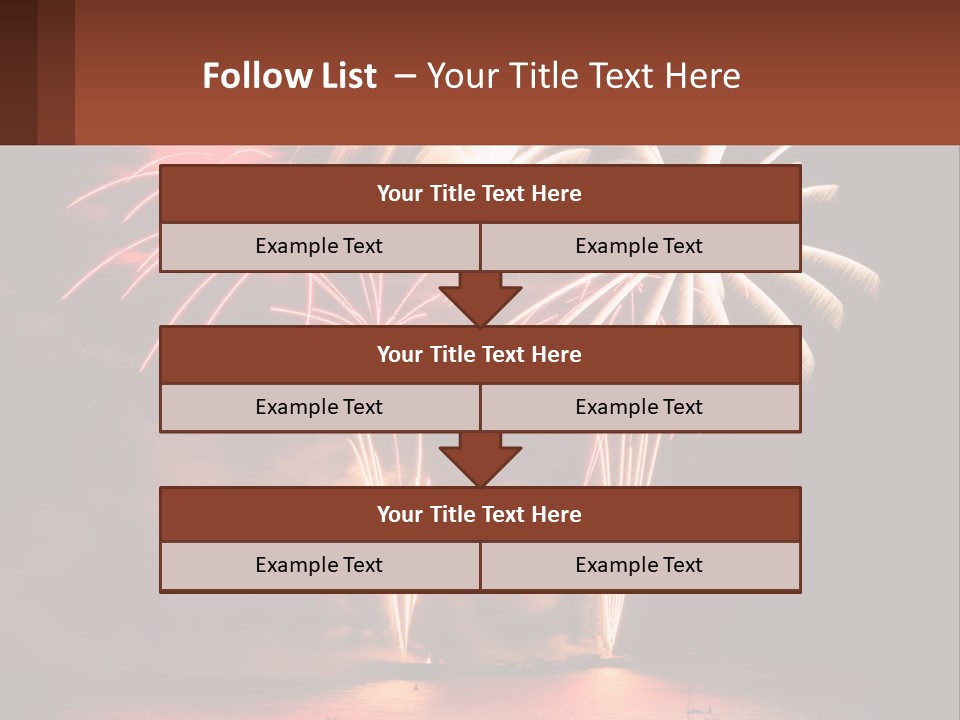 Fireworks Are Lit Up In The Night Sky PowerPoint Template