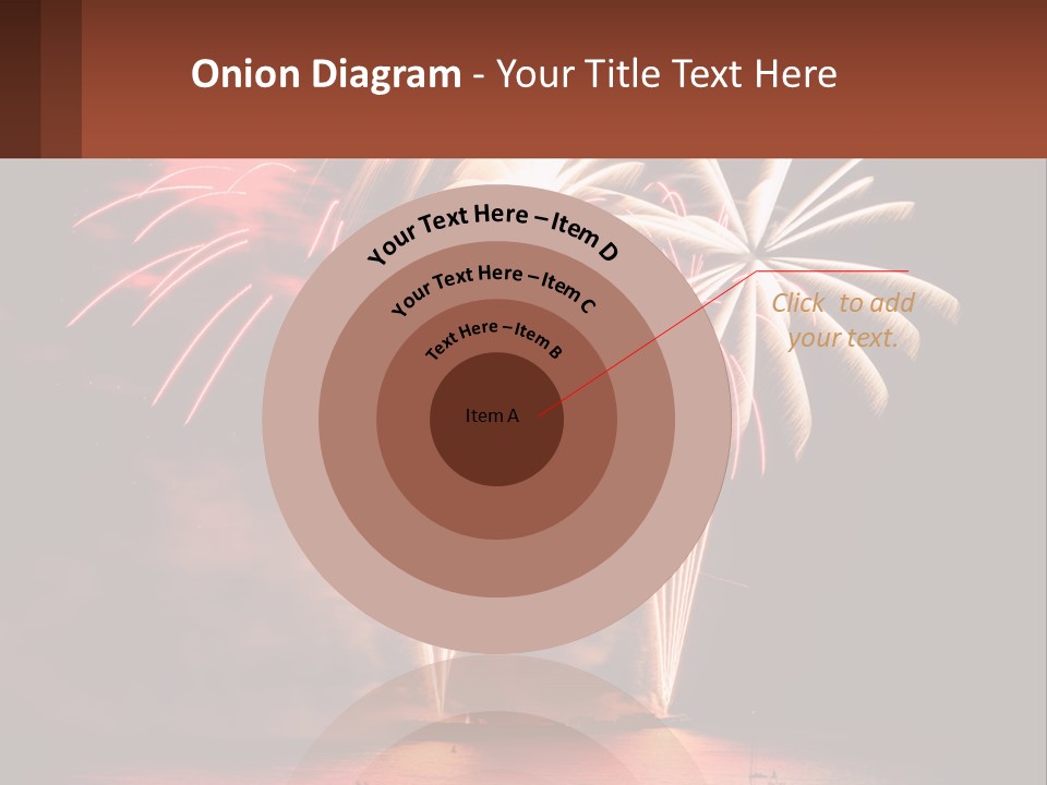 Fireworks Are Lit Up In The Night Sky PowerPoint Template