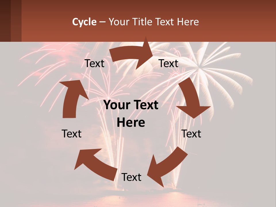 Fireworks Are Lit Up In The Night Sky PowerPoint Template